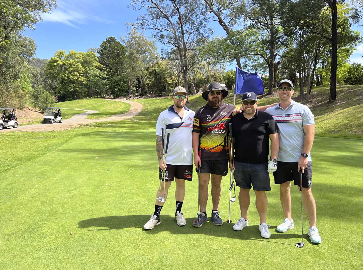 Community at Leonay Golf Club - four friends on the green